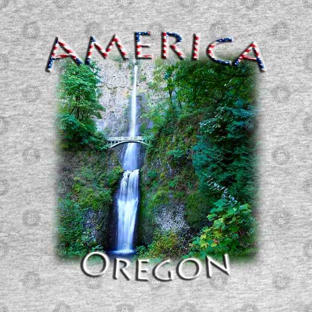 America - Oregon - Multnomah Falls by TouristMerch